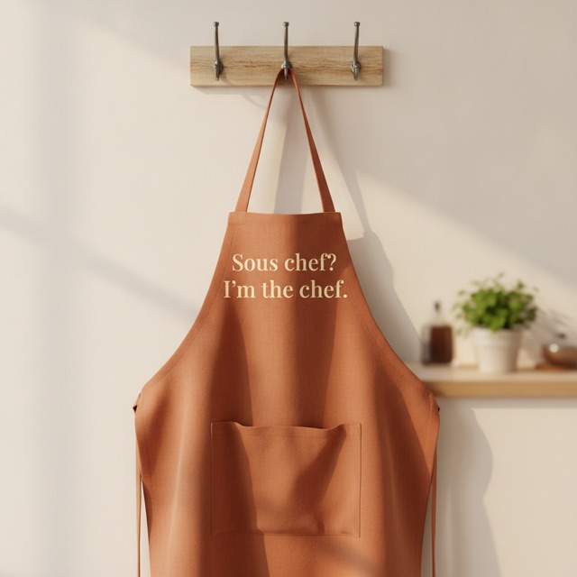 Head Chef Apron with “Sous chef? I’m the chef.”